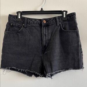 ASOS Design New Look High Rise Denim Shorts in Black